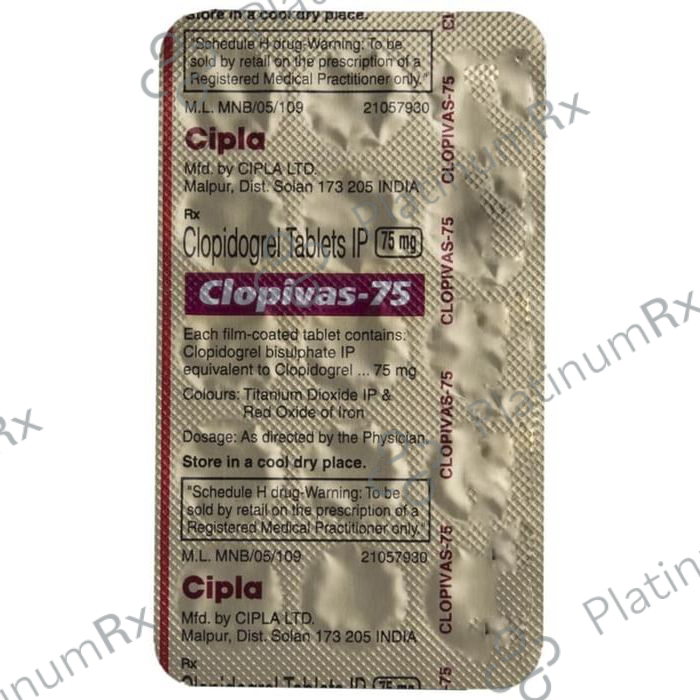 Clopivas 75mg Tablet 15s