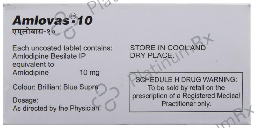 Amlovas 10mg Tablet 15s