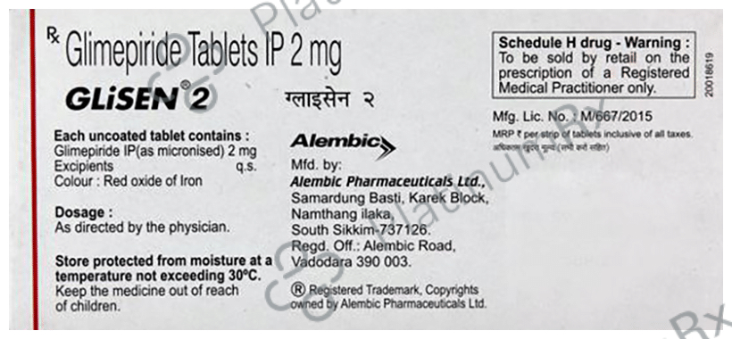 Glisen 2mg Tablet 10s