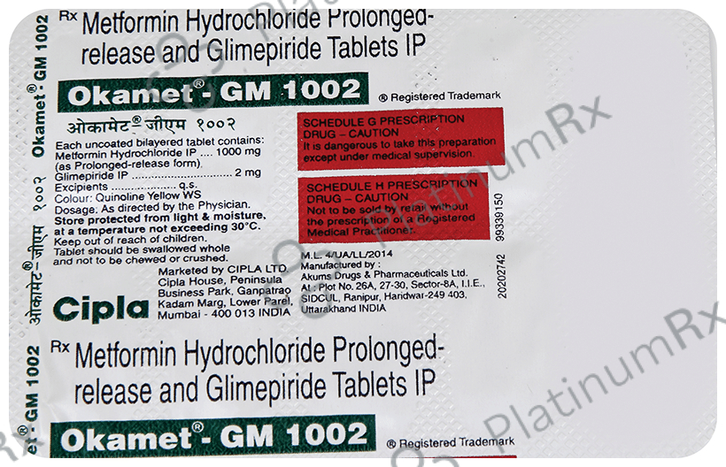 Okamet Gm 1002 PR Tablet 10s