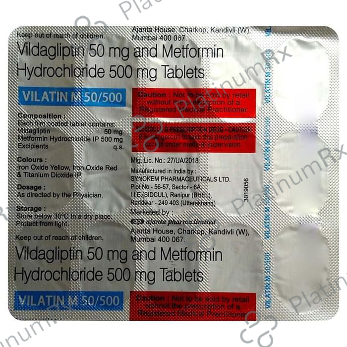 Vilatin M 50/500mg Tablet 15s