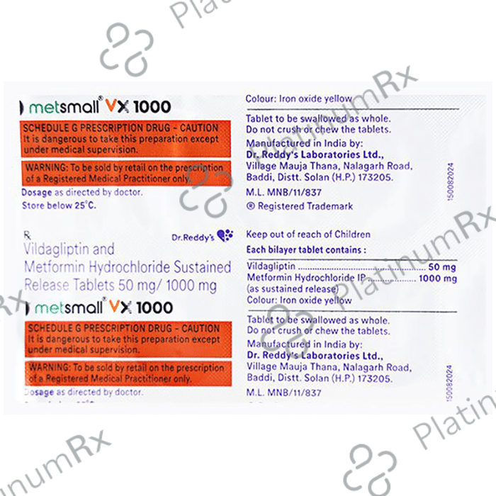 Metsmall VX 1000/50mg Tablet SR 10s