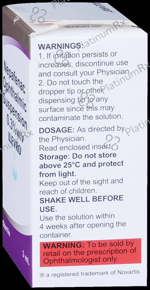 Ilevro 0.3% Ophthalmic Suspension 3ml