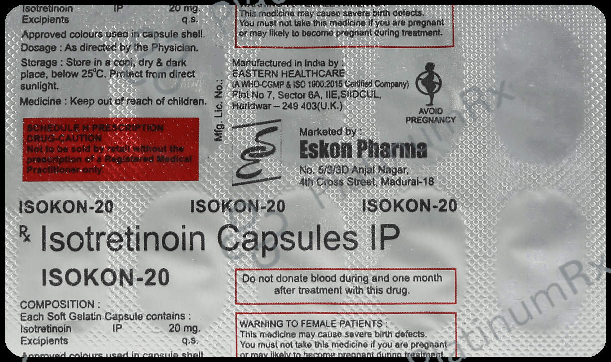 Isokon 20mg Capsule 10s