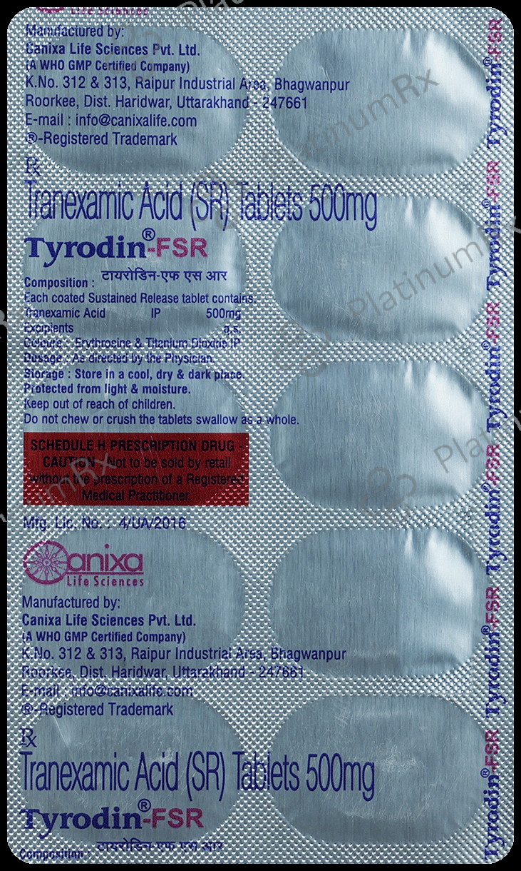 Tyrodin FSR 500mg Tablet 10s