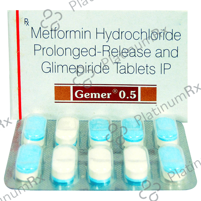 Gemer 0.5/500mg Tablet PR 10s