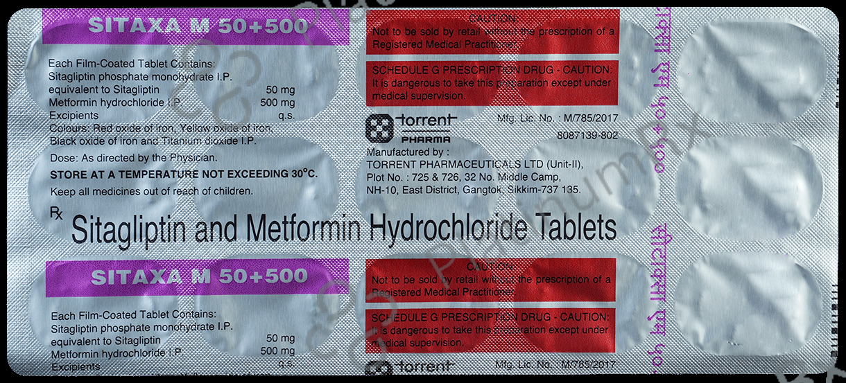 Sitaxa M 50/500mg Tablet 15s