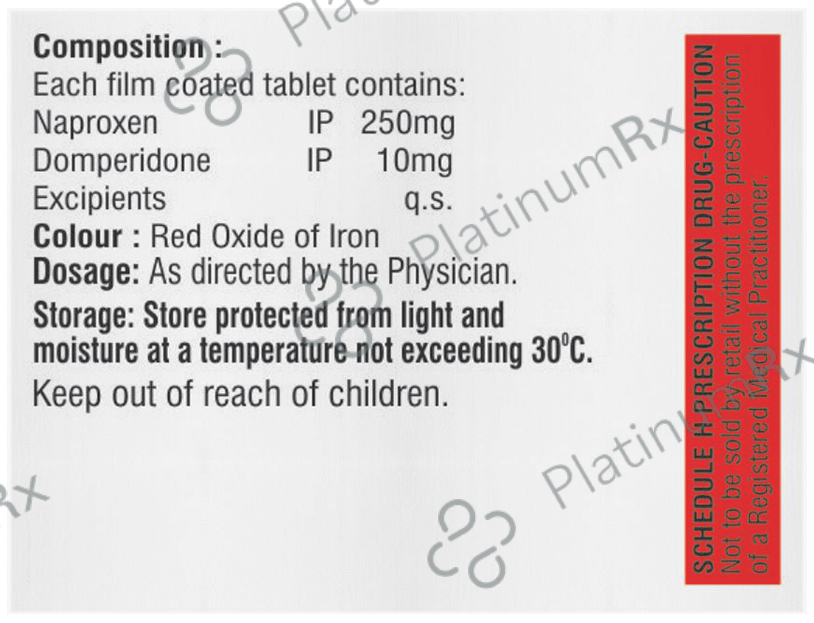 Naprovax D 250mg/10mg Tablet