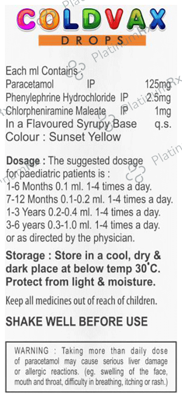 Coldvax Oral Drops Strawberry