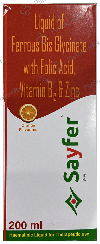 Sayfer Syrup Orange
