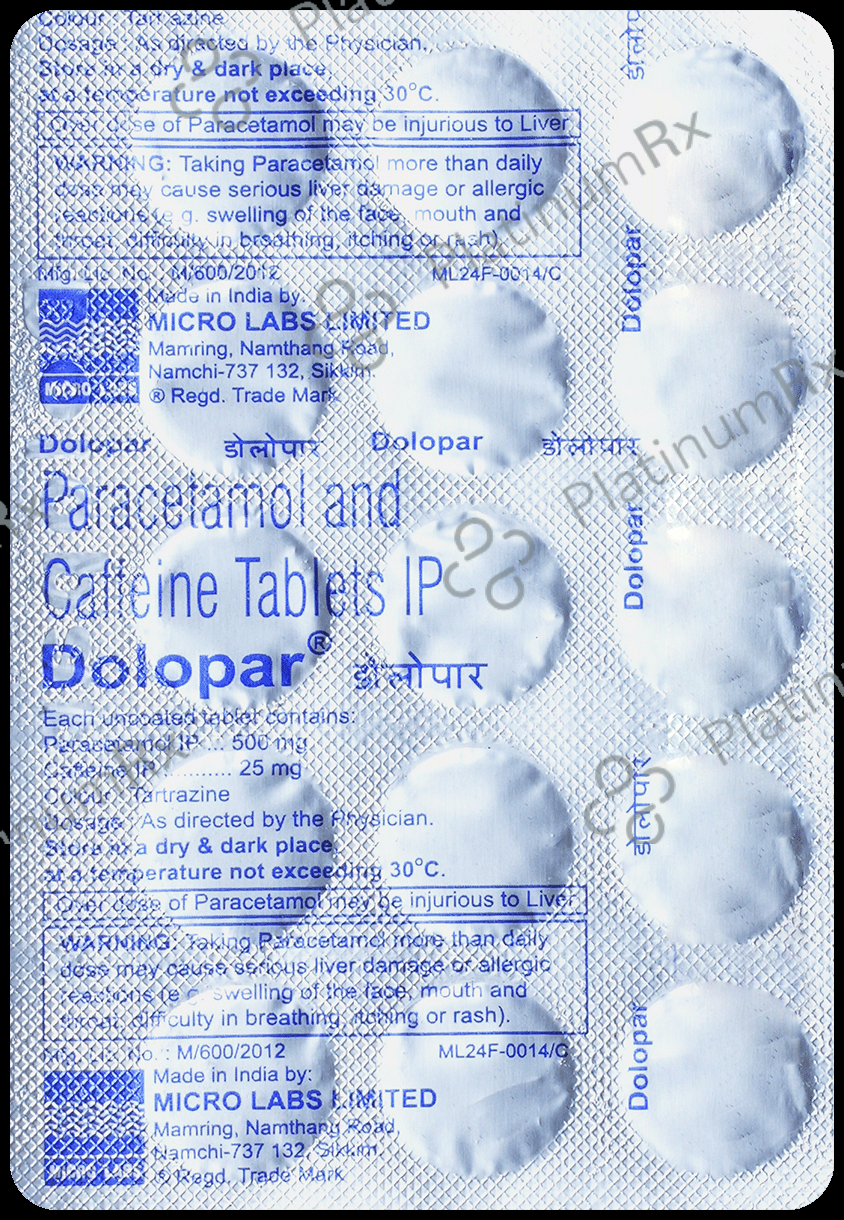 Dolopar 25/500mg Tablet 15s