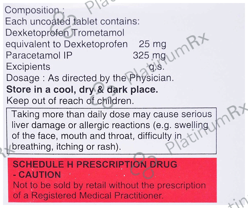 Infen P 25/325mg Tablet 10s