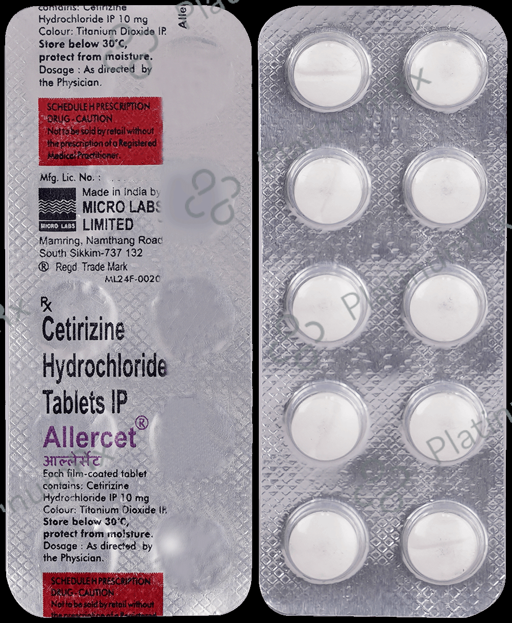 Allercet 10mg Tablet 10s