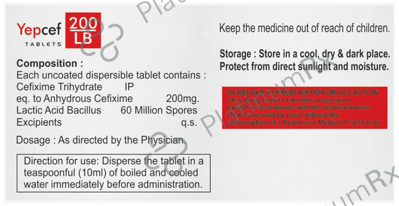 Yepcef LB 200mg Tablet