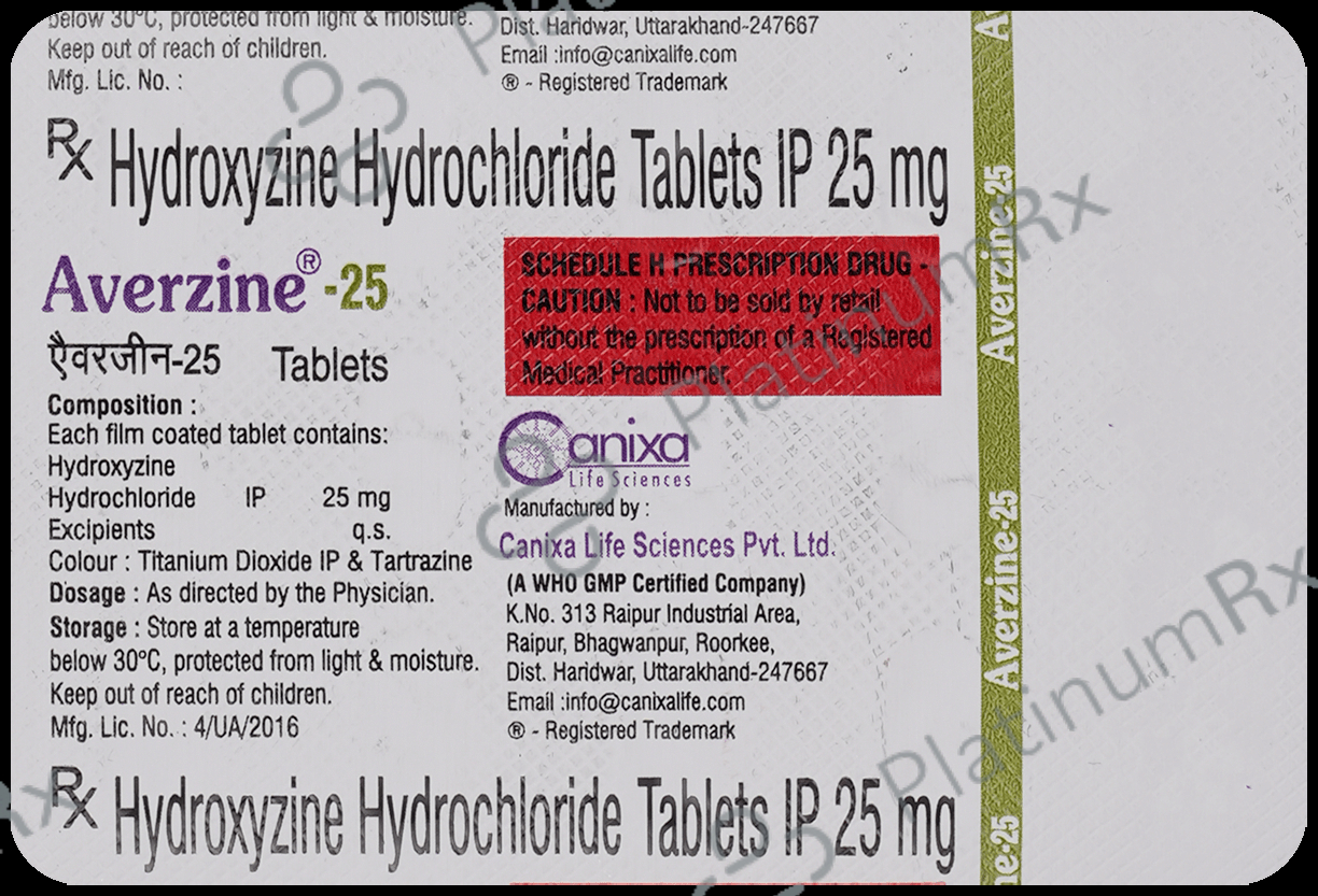 Averzine 25mg Tablet 15s