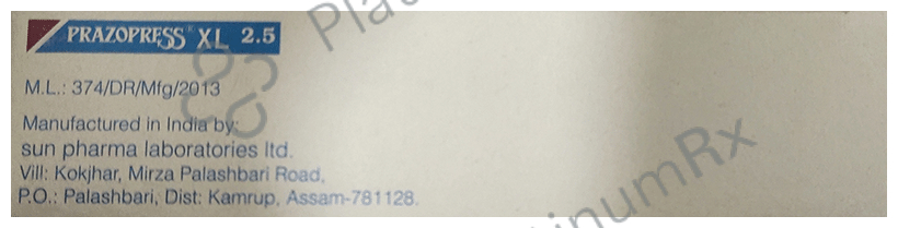 Prazopress XL 2.5mg Tablet OPS 30s