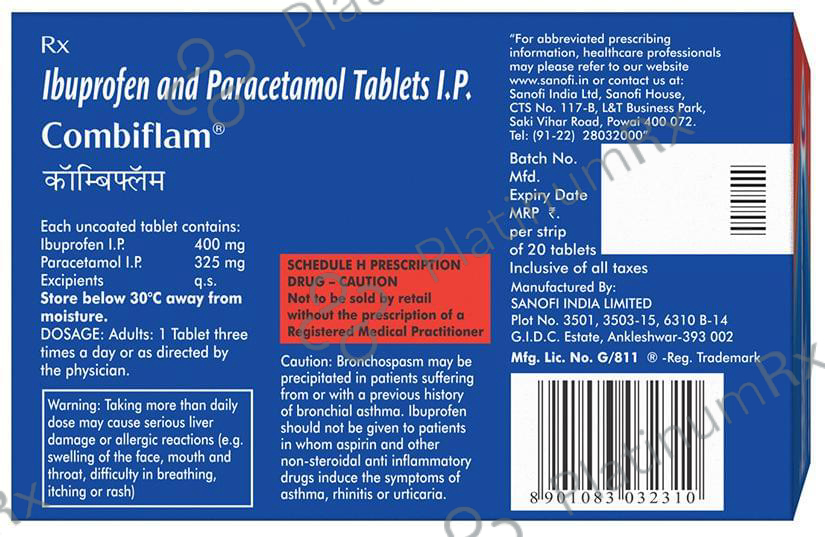 Combiflam 400/325mg Tablet 20s