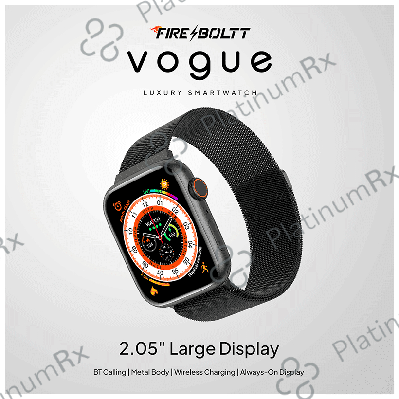 Fire-Boltt Vogue Smartwatch Black SS-M