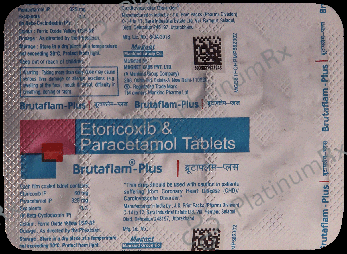 Brutaflam Plus 60/325mg Tablet 10s