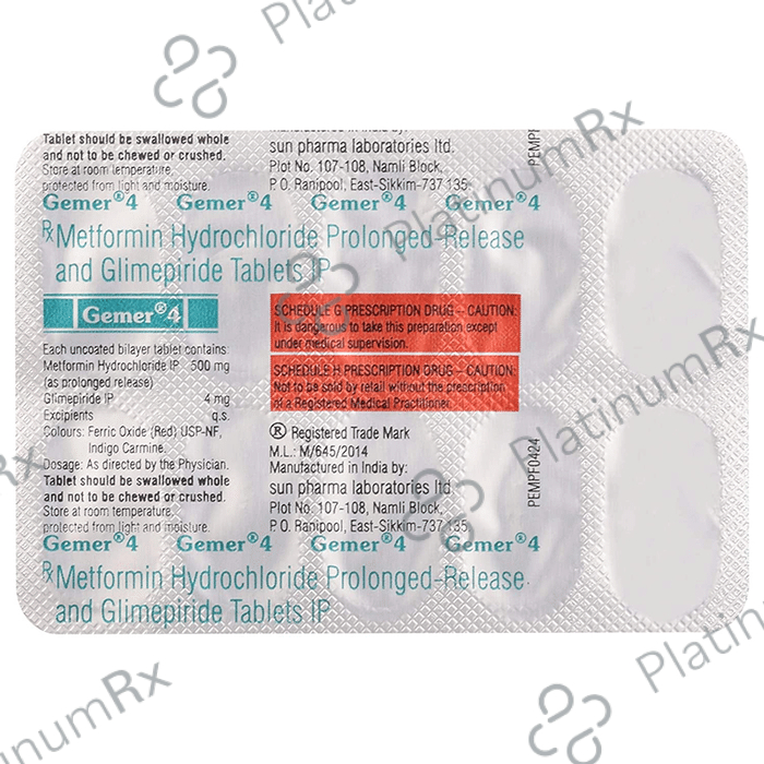 Gemer 4/500mg Tablet 10s