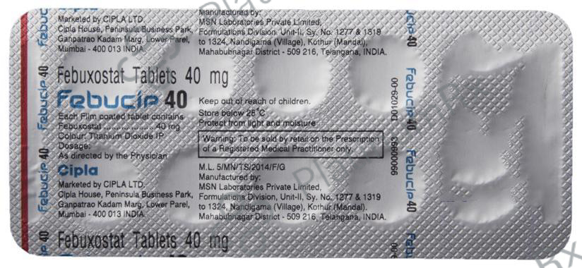 Febucip 40mg Tablet 10s