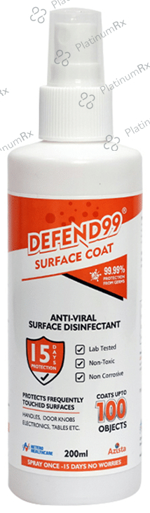 Defend99 Surface Coat Anti-Viral Surface Disinfectant (200ml Each) 1 Bottle