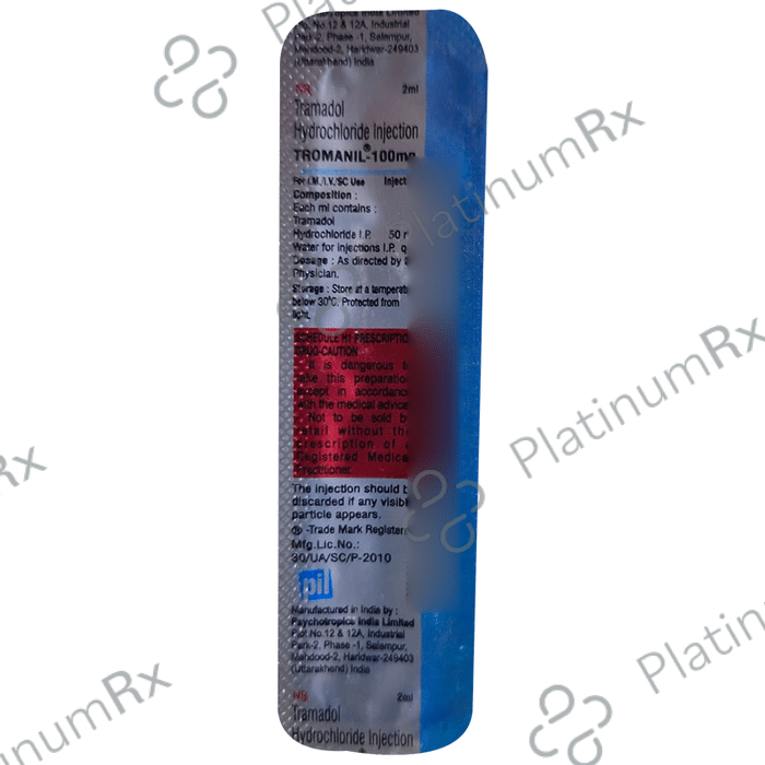Tromanil 100mg Injection
