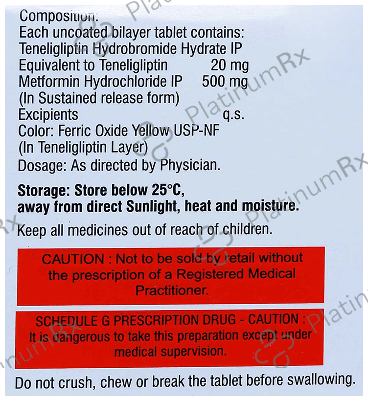 Tenlimac M 500/20mg Tablet SR 15s