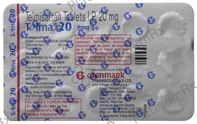 Telma 20mg Tablet 15s