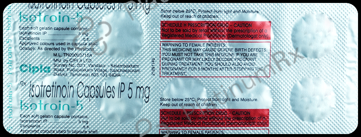 Isotroin 5mg Capsule 10s