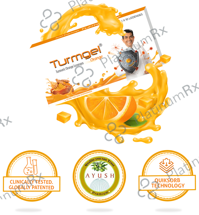 Turmgel Turmeric Lozenges (10 Each) Orange 1 Pack