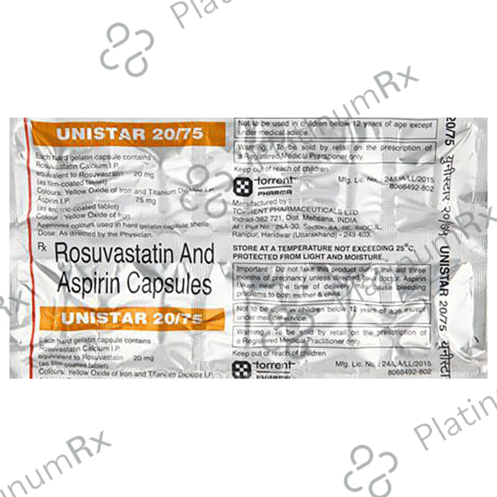 Unistar 20/75mg Capsule 10s