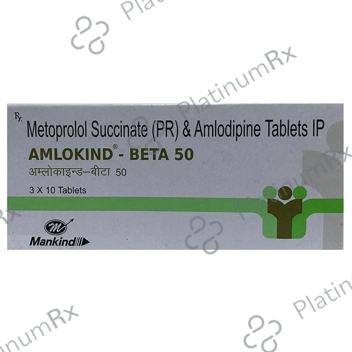 Amlokind Beta 50mg Tablet PR 10s