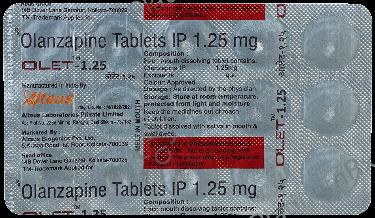 Olet 1.25mg Tablet 15 Tablet