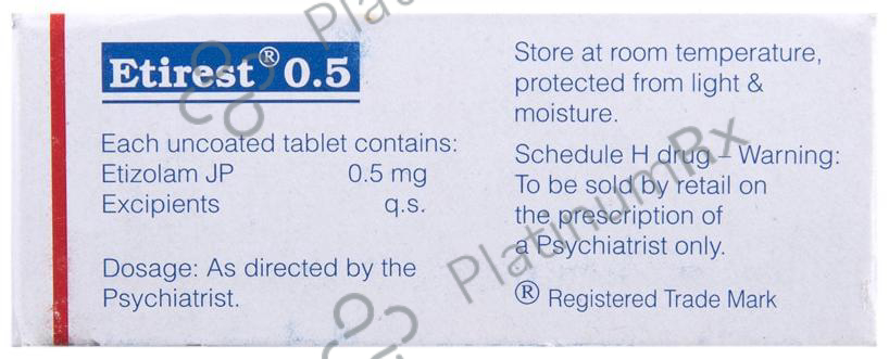 Etirest 0.5 Tablet