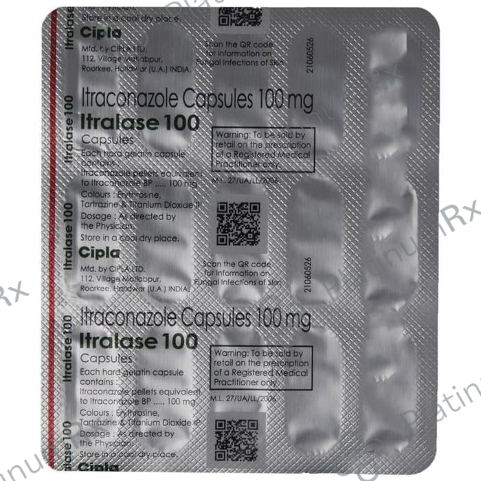 Itralase 100mg Capsule 15s