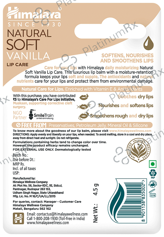Himalaya Natural Soft Lip Care Vanilla