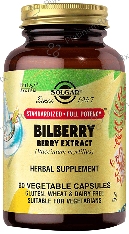 Solgar Bilberry Berry Extract Vegetable Capsule