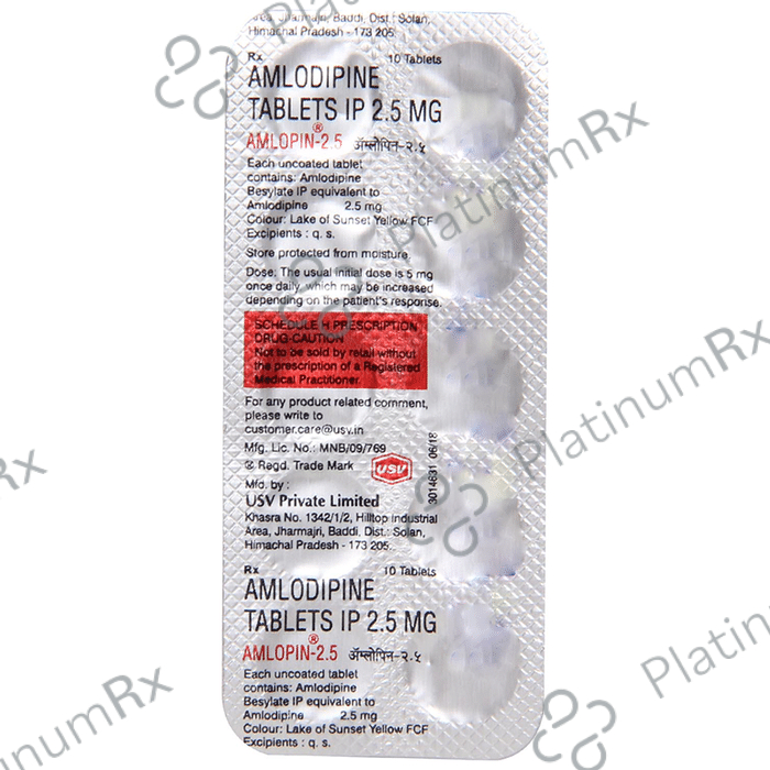Amlopin 2.5mg Tablet 10s