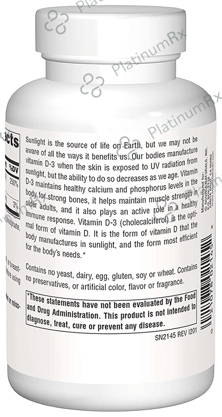 Source Naturals Vitamin D3 2000IU Capsule
