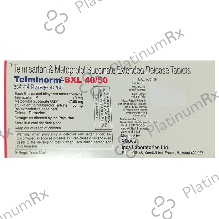 Telminorm-Bxl 40/50 Tablet ER