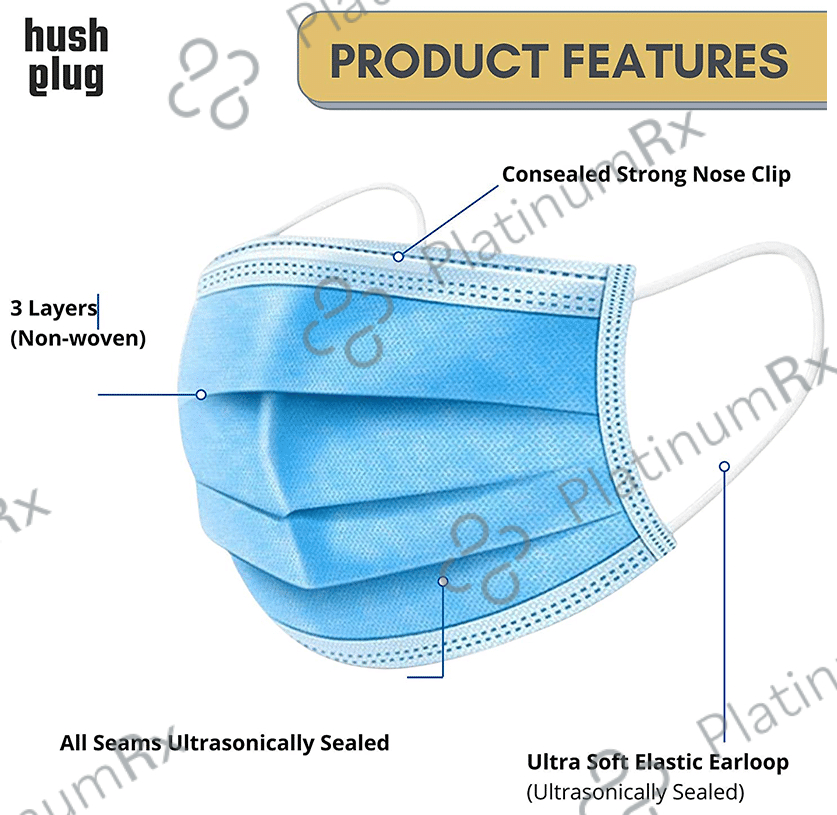 Hush Plug Disposable 3 Ply Surgical Face Mask