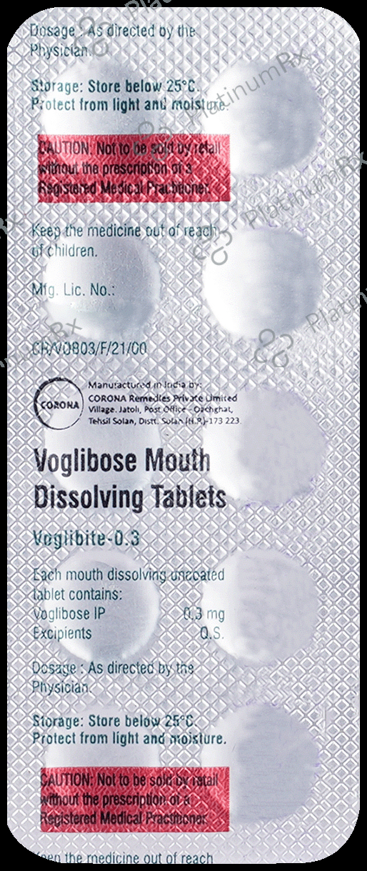 Voglibite 0.3mg Tablet MD 10s