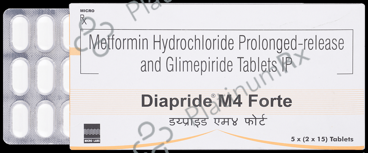 Diapride M4 Forte 4/1000mg Tablet PR 15s