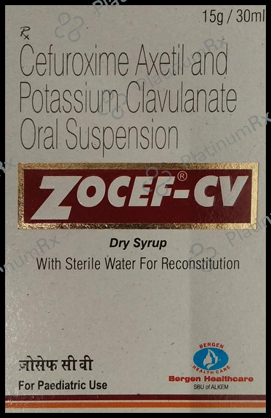 Zocef CV 125/31.25mg Dry Syrup 30ml