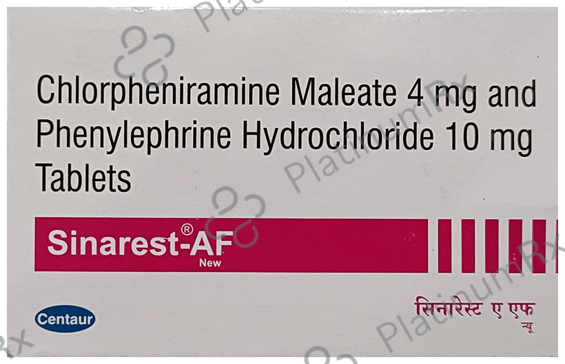 Sinarest AF 4/10mg New Tablet 15s