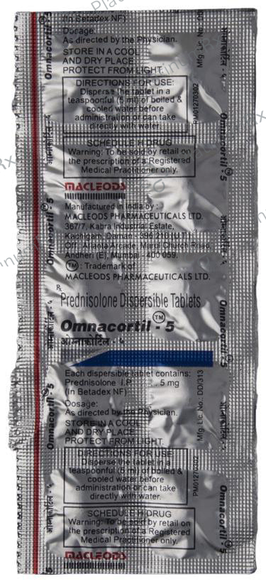 Omnacortil 5mg Tablet DT 10s