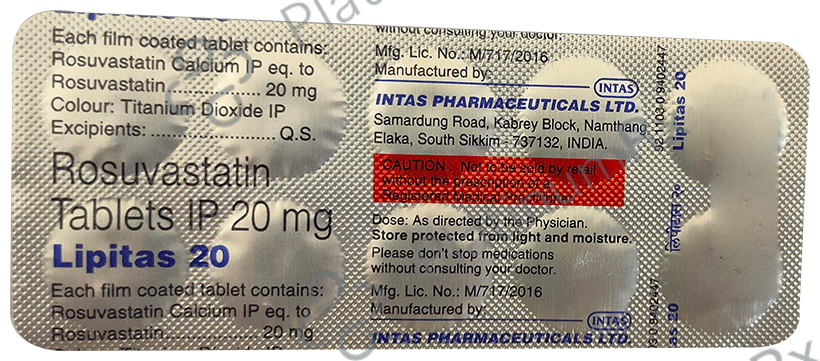 Lipitas 20 Tablet 10 Tablet