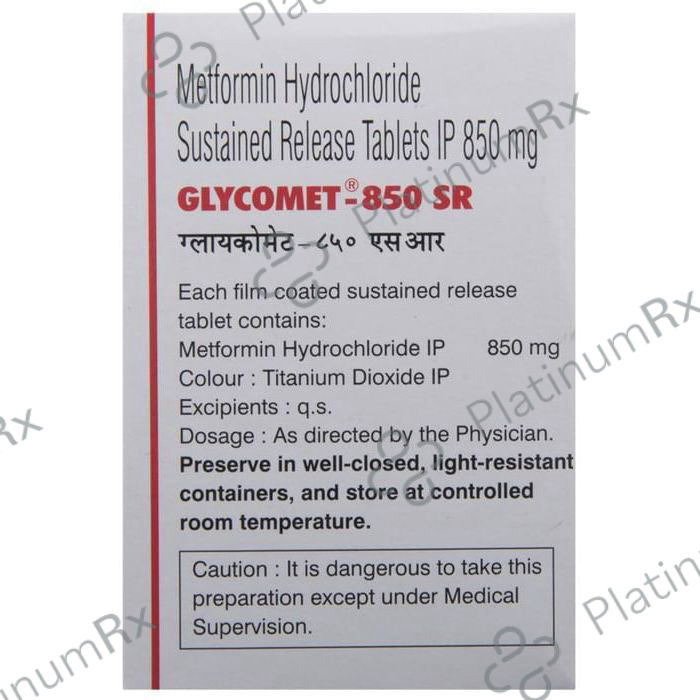 Glycomet 850mg SR Tablet 10s