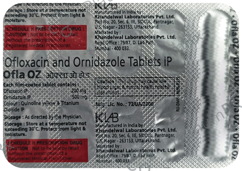 Ofla OZ 200/500mg Tablet 10s